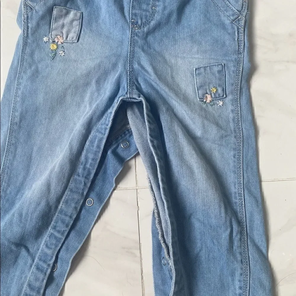 [osh kosh] BNWOT overalls with floral patches